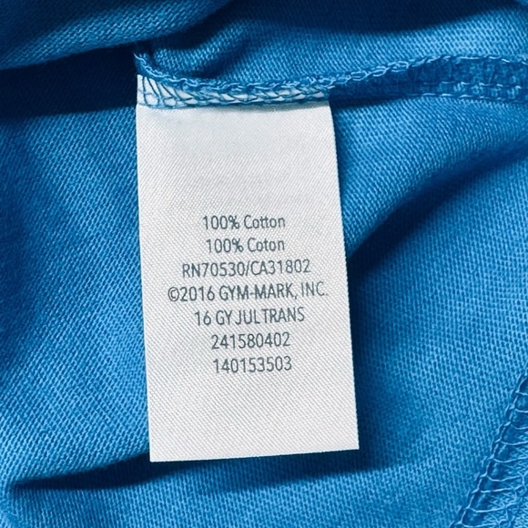 Gymgo Blue Cheetah Graphic Tee – Size M (7–8) - Picture 6 of 10